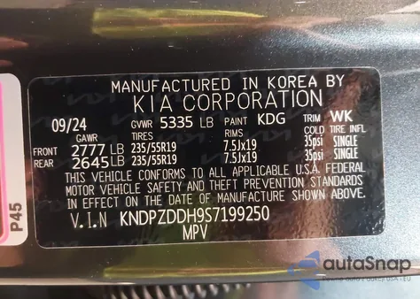 2025 Kia Sportage X-Line Prestige z USA, uszkodzony, nr VIN KNDPZDDH9S7199250